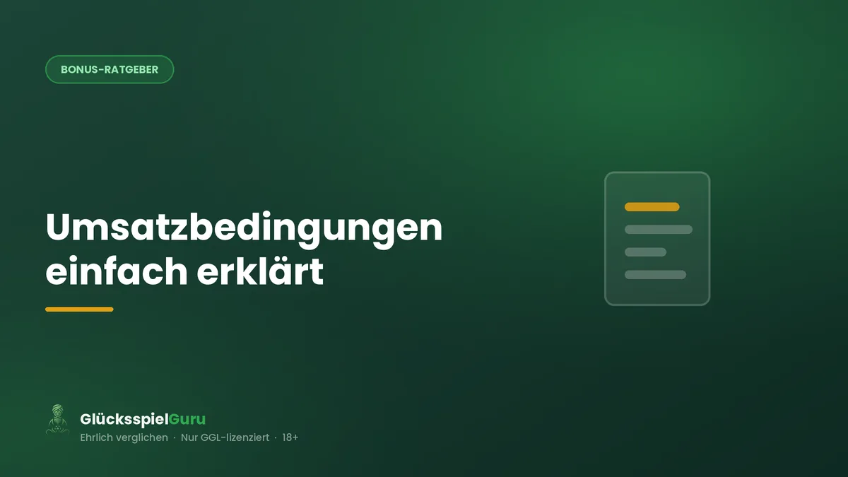 Umsatzbedingungen beim Casino Bonus erklärt